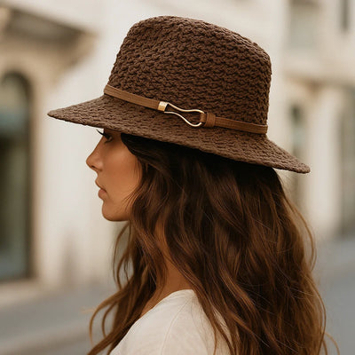 RAYA BELLE CLASSIC WOVEN FEDORA
