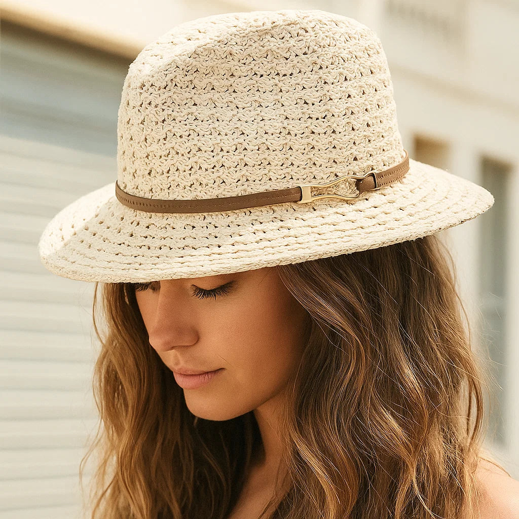 RAYA BELLE CLASSIC WOVEN FEDORA