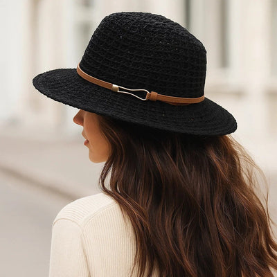RAYA BELLE CLASSIC WOVEN FEDORA