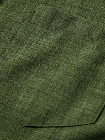 Short-Sleeve Stand Collar Top & Linen Straight-Legs